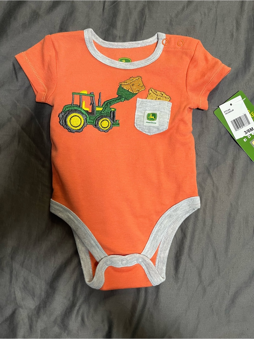 John Deere Infant Pocket Loader Bodyshirt